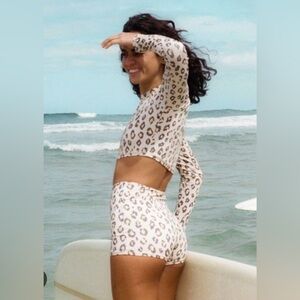 Billabong Sweet Sands Rashguard Shorts Bikini Set Size S Small